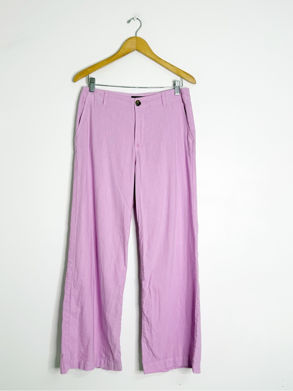 KUT From the Kloth Wide Leg Pants Size 8 Lavender Linen Blend Trousers